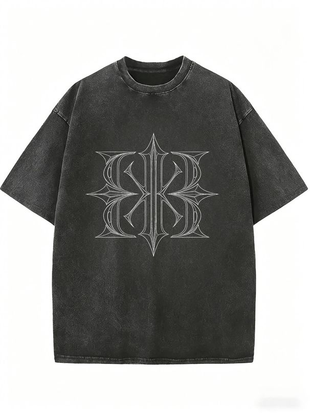 Women's Loose Fit Crew Neck T-Shirt, Vintage Wash Casual Top For Everyday Styling_ecoleips.com