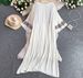 Women's Ethnic Style Retro Flared Sleeve Dress Summer Embroidered Single Breasted Round Neck Loose Long Dress_ecoleips.com