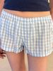 Women Summer Casual Pajama Shorts Kawaii Plaid Boyshorts Loose Ruffles Lace Lounge Bottoms Y2K Aesthetic Sleep Bottoms Homewear_ecoleips.com