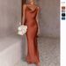 Women's Clothing Spring And Summer New Sling Deep V Neck Slim Urban Fashion Solid Color Dress_ecoleips.com
