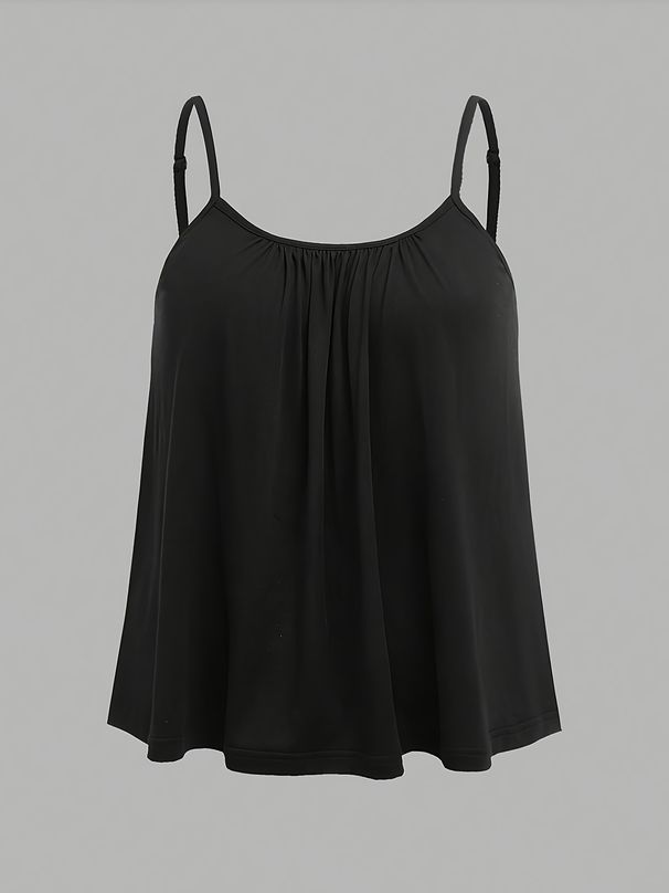 Plus Size Summer Solid Color Camisole_ecoleips.com