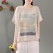 2026 Cotton And Linen Comfortable Top For Women, Printed Artistic Short-Sleeved, Summer Retro Chinese And Ethnic Style T_ecoleips.com