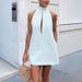 Women's Solid Color Sleeveless High Neck Dress European And American Style Fashion Vest Independent Store Cross Border 8156_ecoleips.com