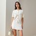 Foreign Trade European And American Women's Clothing 2026 Summer Fashion Set: Round Neck Cardigan Knit Top + Skirt_ecoleips.com