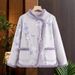 Modern Chinese-Style Quilted Coat – Thickened Winter Jacket With Floral Embroidery (XL-5XL, Stand Collar, Loose Fit)_ecoleips.com