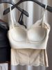 K Hot Girl Pure Desire Lace Strap Beautiful Back Fixed Cup No Trace Inner Wrap Chest Smearing Underwear Tank Top Outer Wear_ecoleips.com