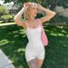 Elegant Solid Color Backless Jumpsuit With Bow Detail, Sleeveless Romper For Women, Stretchy And Flattering Fit_ecoleips.com