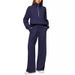 Aria Basics Aria Basics European American Cross-border Women's Two-piece Set: Oversized Half-zip Sweatshirt And Wide-leg Sweatpants Casual Solid_ecoleips.com
