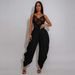 TW795 Women's Solid Color Flower Bud Casual Pants Sexy Urban Multi Fold Independent Station Casual Bottoms_ecoleips.com