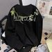 High-end Floral Ring-shaped Versatile Short-sleeve Women's Spring/summer New Loose Slim-fit Casual Top Sweatshirt Men's_ecoleips.com