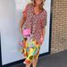 Summer Fashion Women's Loose Dress Half Open Collar Printed Trade Clothing_ecoleips.com