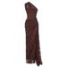 Women's Clothing Women's Bodycon Dress Wine Red Pleated Fishtail Maxi With Tie Waist Style For Vacation For Formal & Casual For Women_ecoleips.com