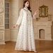 Women's European American Style Patchwork Long Dress Embroidered Robe Foreign Trade 4154 Cross Border Muslim Fashion_ecoleips.com