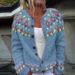 New European And American Cross-Border Ethnic Style Jacquard Knitted Cardigan Wish Hot-Selling Women's Sweer_ecoleips.com
