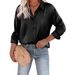 European American Cross-border Women's Satin Tops, Bestseller, Stylish And Versatile, Loose-fitting Long-sleeve_ecoleips.com
