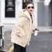 Cozy Flannel Hooded Jacket For Women - Mid-Length Winter Fleece-Lined Coat With Long Sleeves, Loose Fit & Soft Warmth_ecoleips.com