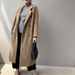Women's Clothing Clear Black Beltless Double Breasted Winter Elegant Splicing Trench Coat For Women In Long Style With British Style C18018_ecoleips.com