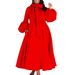 Women's Clothing Puff Sleeve Tie Up Large Skirt High Waist Elegant Bubble Sleeve Maxi Dress With Tie Waist | Flowy High-Low Hem Formal Gown_ecoleips.com