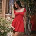Women's Clothing Spring And Summer Sweet And Spicy Women's Slim Hot Girl Skirt Puff Sleeve Square Collar Dress_ecoleips.com