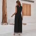 Women's Clothing New Loose Casual Sleeveless Round Neck Top Loose Straight Wide Leg Pants_ecoleips.com