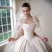 Butterfly French Style Satin Wedding Dress for High End Brides with Train And Three Dimensional Floral Design_ecoleips.com