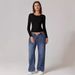 Top Autumn T-shirt Round Neck Spicy Girl Long Sleeve Hoodie Milk Silk Bottom Shirt Women's_ecoleips.com