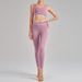 Women's High-Waisted Yoga Outfit Hip Lifting Tummy Flattening Slimming Backless Sports Bra Set for Running_ecoleips.com