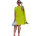 Women's Clothing Temperament Commuting Solid Color Leisure Loose Style Dress Clearance_ecoleips.com