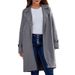 Elegant Notch Lapel Wool Blend Coat For Women - Loose Fit Long Trench Coat With Button Closure, Warm Winter Overcoat In Classic Colors_ecoleips.com