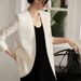 Women's Slim Fit Professional Office Lady Style Suit Jacket Padded Shoulders Casual Fashionable Elegant Spring Autumn_ecoleips.com