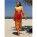 Aria Basics European And American Style One-piece Swimsuit With Sexy Cover-up Skirt Set, Slimming Beach Two-piece Set For Seaside_ecoleips.com