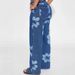 Women's High-Waisted Retro Print Straight Leg Jeans Loose Fit Casual Cotton Denim For Summer Spring/Autumn_ecoleips.com