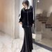 Women's Casual Fashion Spring Set Long Sleeved Top & Elegant Long Skirt Loose Comfortable European American Style Clothing_ecoleips.com