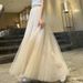 Women's Clothing Fashion High Waist Mesh Skirt For Women Spring And Autumn Slim Fairy Print A Line Skirt Design Pleated Long Skirt_ecoleips.com