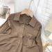 Women's Slimming Long Sleeved Shirt Flowy Loose Fitting Unique Design Casual Chic Suitable For Layering Spring Autumn_ecoleips.com