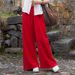 Suitable For All Seasons 2025 Summer Linen Women's New Bamboo Cotton Washed Vintage Zen Meditation Slimming Wide-leg Pants_ecoleips.com