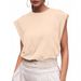 2026 Summer New Women Cap Sleeve Loose T-Shirt Round Neck Basic Casual Fashion Work Tank Tops_ecoleips.com