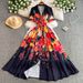 Summer Floral Print Wrap Dress – Elegant Notch Lapel & Flowy Maxi Skirt (S-2XL)_ecoleips.com