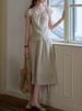 Cool Tencel Retro V-neck Plant Embroidery Suit Skirt/shirt Skirt_ecoleips.com