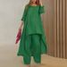Women's Cotton Linen Two Piece Suit Large Size Irregular Long Sleeve Top Wide Leg Pants Casual Fashion_ecoleips.com