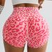 High Waist Tummy Control Yoga Pants Leopard Print Women's Hip Lifting Tight Fitness Shorts Three Quarter Length Outer Wear for Running_ecoleips.com