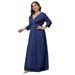 Plus Size Women's New Bridesmaid Dress Elegant Lace Dress_ecoleips.com