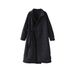 girl 2025 Winter New Artistic Waist-Cinching Diagonal Collar Thickened Warm Jacket Linen Women's Long Cotton Coat_ecoleips.com