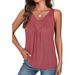 European And American Clothing 2026 Summer New Solid Color V-neck Sleeveless Top Women's Casual Loose Vest_ecoleips.com