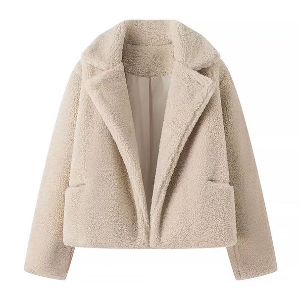 Women’s Casual Tassel Trim Jacket – Oversized Lapel Coat With Button Closure, Lightweight Polyester (S-XL, Khaki)_ecoleips.com