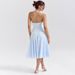 Elegant Blue Evening Gown, Sexy Halter Deep V‑Neck Design,Skinny Slimming Silhouette, Glamorous Formal Party Dress For Women_ecoleips.com