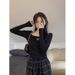 Square-Shaped, Stylish Girls' Undergarment With Fitted Design, Double-Sided Polyester Fabric, Long Sleeves Perfect For_ecoleips.com