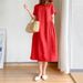 Plus Size Women's Solid Color Dress Style Loose Fit Slimming Mid-Length Summer New Style For Plus Size Women_ecoleips.com