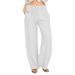 Women's Clothing Large Size Loose Cotton And Linen Casual Trousers For Women_ecoleips.com