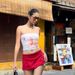 Aria Basics Aria Basics 2025 European And American Cross-border Summer New Sexy Street Style Navel-baring Sleeveless Dopamine Hot Girl Tube Top_ecoleips.com
